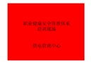 職業(yè)健康安全管理體系運(yùn)行安全知識培訓(xùn)