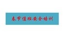 春節(jié)值班安全培訓(xùn)