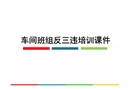車間班組反三違培訓(xùn)課件
